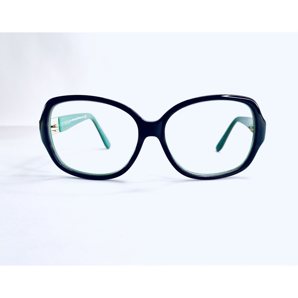 Kate Spade Brown Amber Oval Eyeglasses Blue Teal Interior Carmel 58 15 135